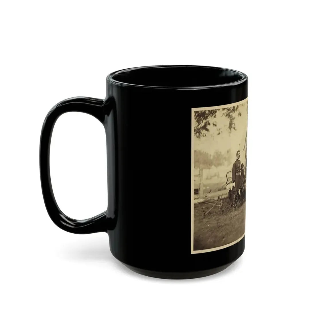 Major General Philip Sheridan And His Generals In Front Of Sheridan's Tent (U.S. Civil War) Black Coffee Mug - Go Mug Yourself