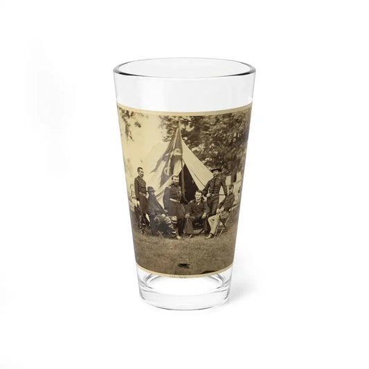 Major General Philip Sheridan And His Generals In Front Of Sheridan's Tent (U.S. Civil War) Pint Glass 16oz 16oz - Go Mug Yourself