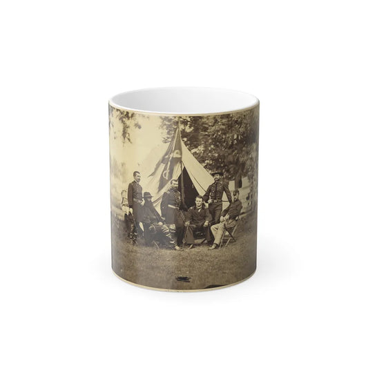 Major General Philip Sheridan and His Generals in Front of Sheridan's Tent (U.S. Civil War) Color Changing Coffee Mug 11oz-11oz-Go Mug Yourself