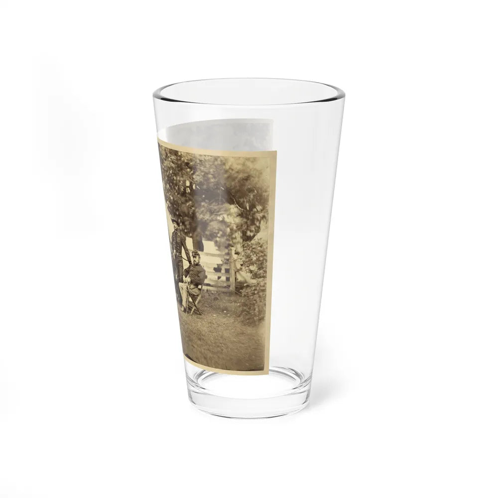 Major General Philip Sheridan And His Generals In Front Of Sheridan's Tent (U.S. Civil War) Pint Glass 16oz-Go Mug Yourself