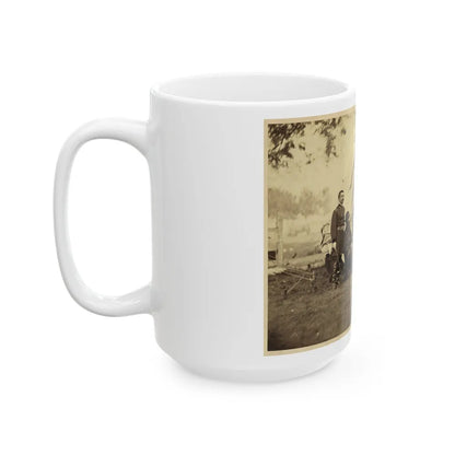 Major General Philip Sheridan And His Generals In Front Of Sheridan's Tent (U.S. Civil War) White Coffee Mug-Go Mug Yourself