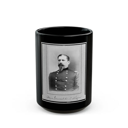 Major General W.B. Hazen, Half-Length Portrait, Facing Left (U.S. Civil War) Black Coffee Mug-15oz-Go Mug Yourself