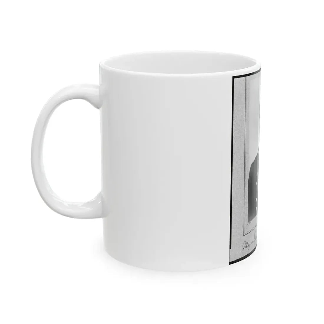 Major General W.B. Hazen, Half-Length Portrait, Facing Left (U.S. Civil War) White Coffee Mug - Go Mug Yourself