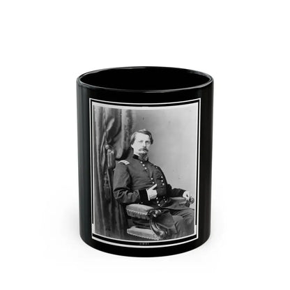 Major General Winfield S. Hancock, Three-Quarter Length Portrait, Seated, Facing Front (U.S. Civil War) Black Coffee Mug 11oz - Go Mug Yourself