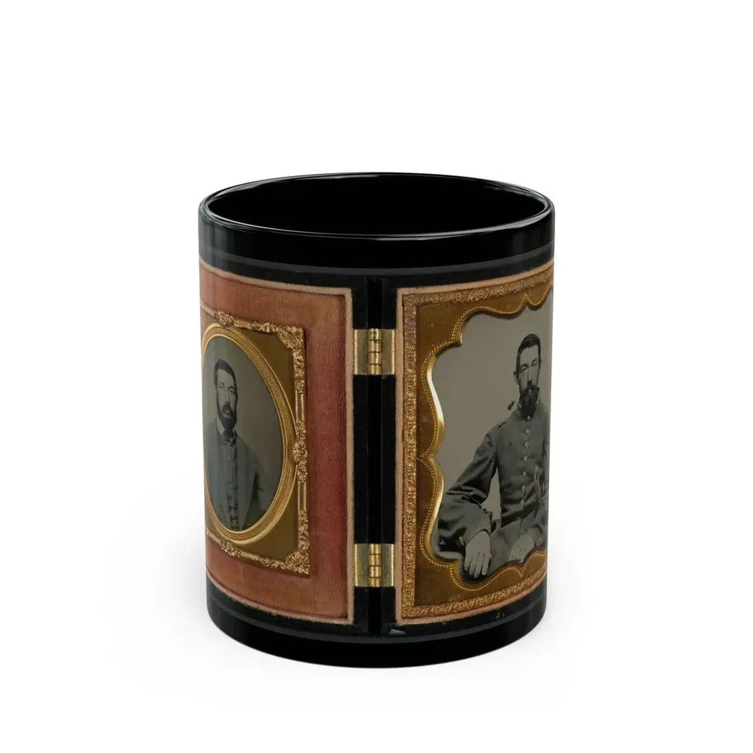 Major Robert Olin Peatross Of Co. E, 30th Virginia Infantry Regiment And Field And Staff With Sword (U.S. Civil War) Black Coffee Mug 11oz - Go Mug Yourself