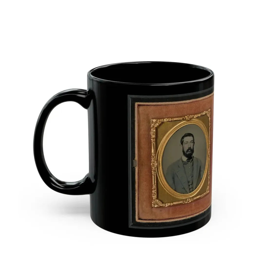 Major Robert Olin Peatross Of Co. E, 30th Virginia Infantry Regiment And Field And Staff With Sword (U.S. Civil War) Black Coffee Mug - Go Mug Yourself