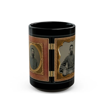 Major Robert Olin Peatross Of Co. E, 30th Virginia Infantry Regiment And Field And Staff With Sword (U.S. Civil War) Black Coffee Mug-15oz-Go Mug Yourself