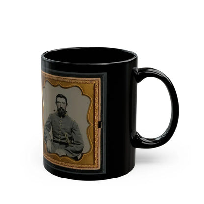 Major Robert Olin Peatross Of Co. E, 30th Virginia Infantry Regiment And Field And Staff With Sword (U.S. Civil War) Black Coffee Mug-Go Mug Yourself