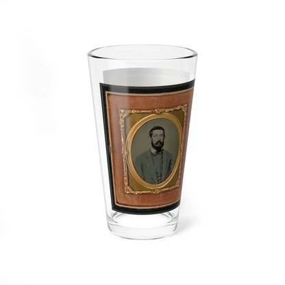 Major Robert Olin Peatross Of Co. E, 30th Virginia Infantry Regiment And Field And Staff With Sword (U.S. Civil War) Pint Glass 16oz-Go Mug Yourself