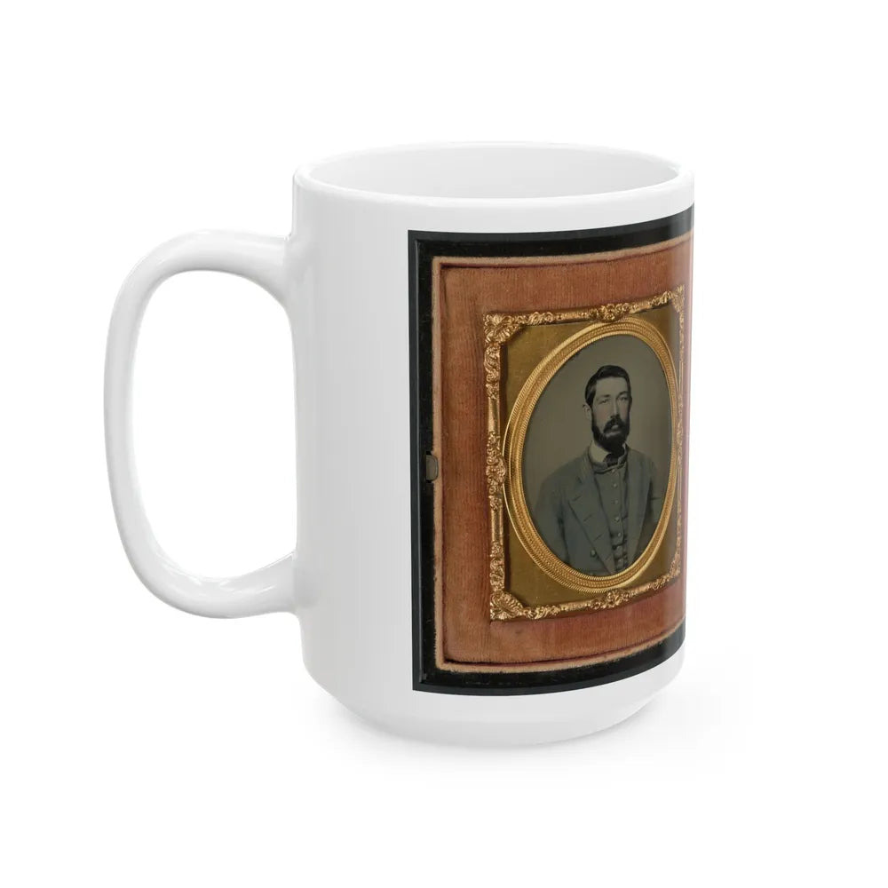 Major Robert Olin Peatross Of Co. E, 30th Virginia Infantry Regiment And Field And Staff With Sword (U.S. Civil War) White Coffee Mug-Go Mug Yourself