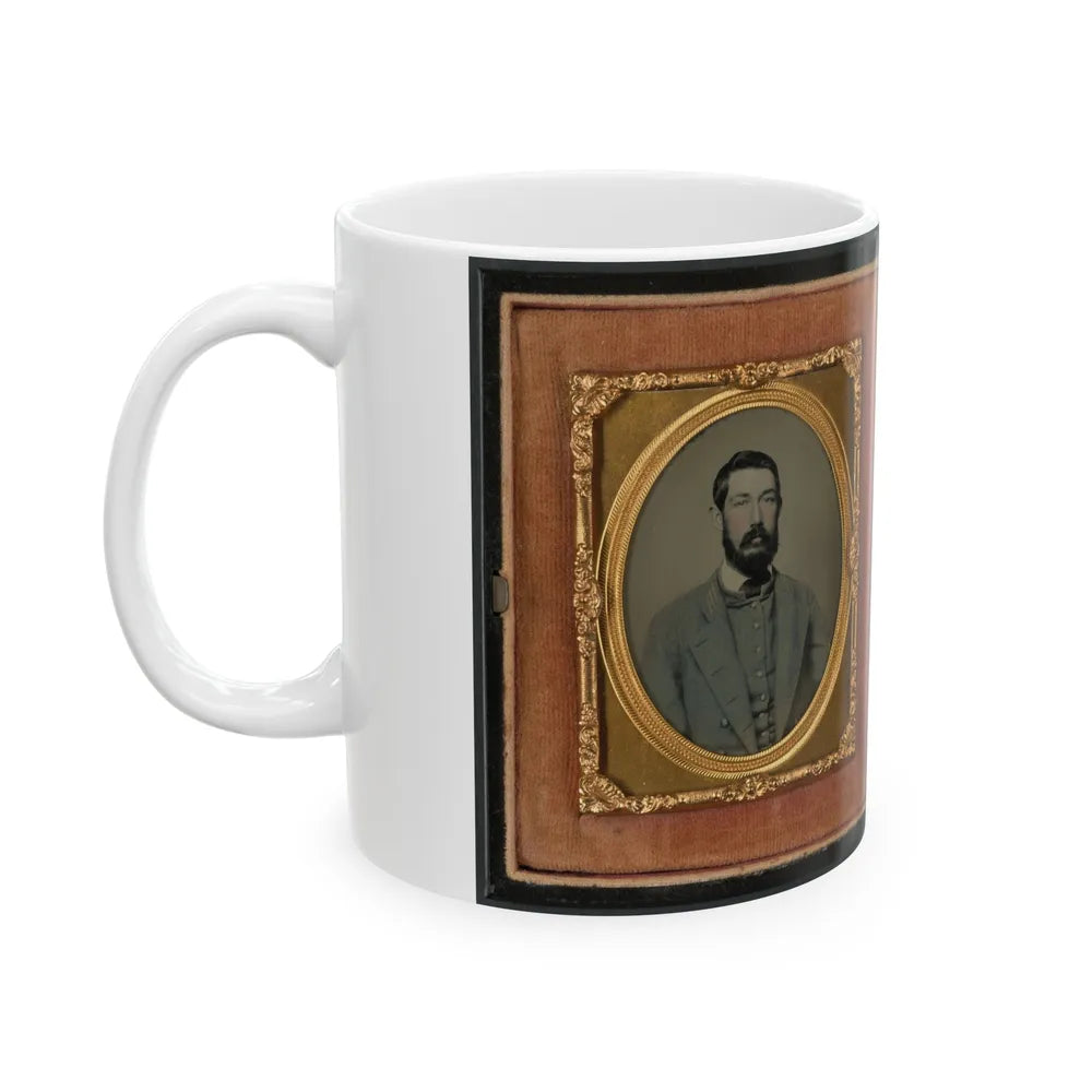 Major Robert Olin Peatross Of Co. E, 30th Virginia Infantry Regiment And Field And Staff With Sword (U.S. Civil War) White Coffee Mug-Go Mug Yourself