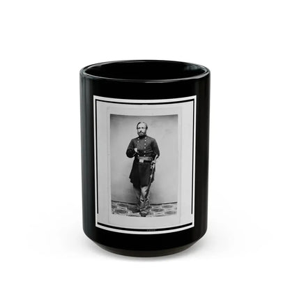 Major Sidney Coolidge, U.S.A., In Uniform, Full-Length Portrait, Facing Front (U.S. Civil War) Black Coffee Mug 15oz - Go Mug Yourself