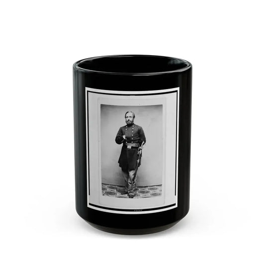 Major Sidney Coolidge, U.S.A., In Uniform, Full-Length Portrait, Facing Front (U.S. Civil War) Black Coffee Mug 15oz - Go Mug Yourself