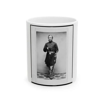 Major Sidney Coolidge, U.S.A., In Uniform, Full-Length Portrait, Facing Front (U.S. Civil War) White Coffee Mug 11oz - Go Mug Yourself