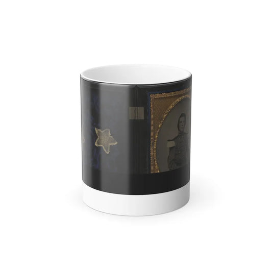 Major Thomas B. Beall of Company I, 10Th Mississippi Infantry Regiment With Bayoneted Musket, With Two Stars in Case (U.S. Civil War) Color Changing Coffee Mug 11oz-11oz-Go Mug Yourself