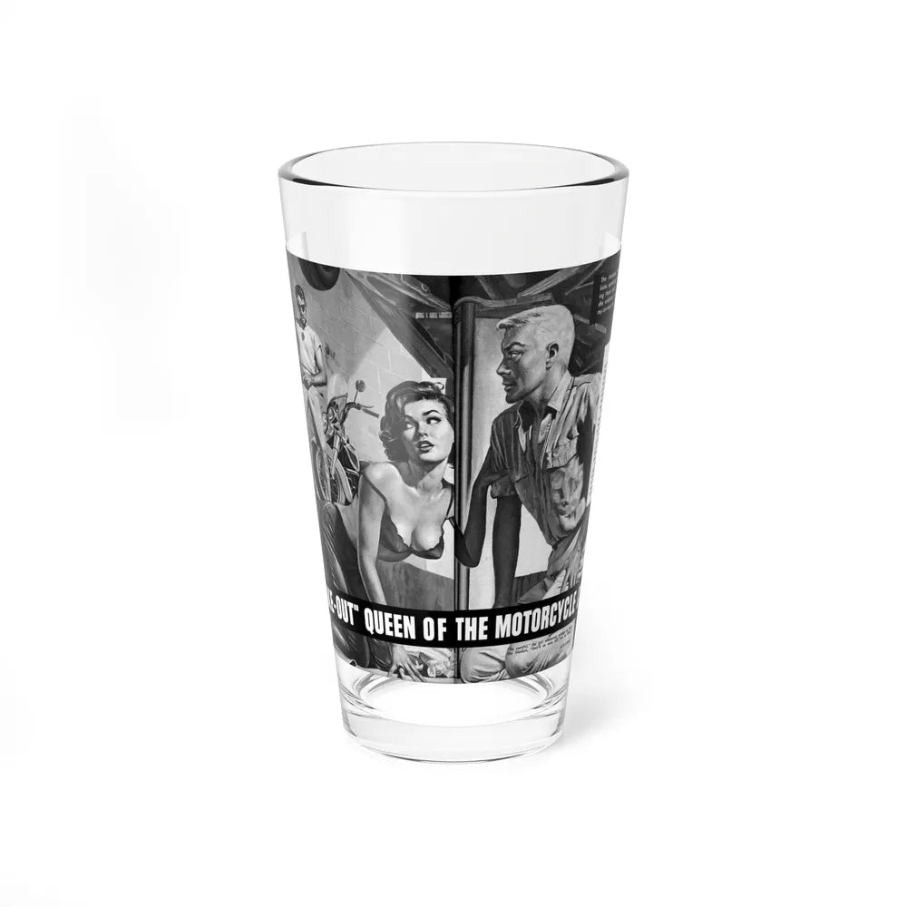 Make-Out' Queen of the Motorcicle Circuit, Action for Men, Jan 1967 - Pint Glass 16oz-16oz-Go Mug Yourself