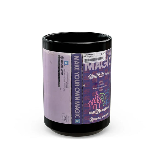 MAKE YOUR OWN MAGIC WALT DISNEY WORLDS EPCOT CENTER (VHS COVER) - Black Coffee Mug-15oz-Go Mug Yourself