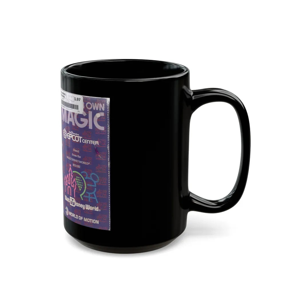 MAKE YOUR OWN MAGIC WALT DISNEY WORLDS EPCOT CENTER (VHS COVER) - Black Coffee Mug-Go Mug Yourself