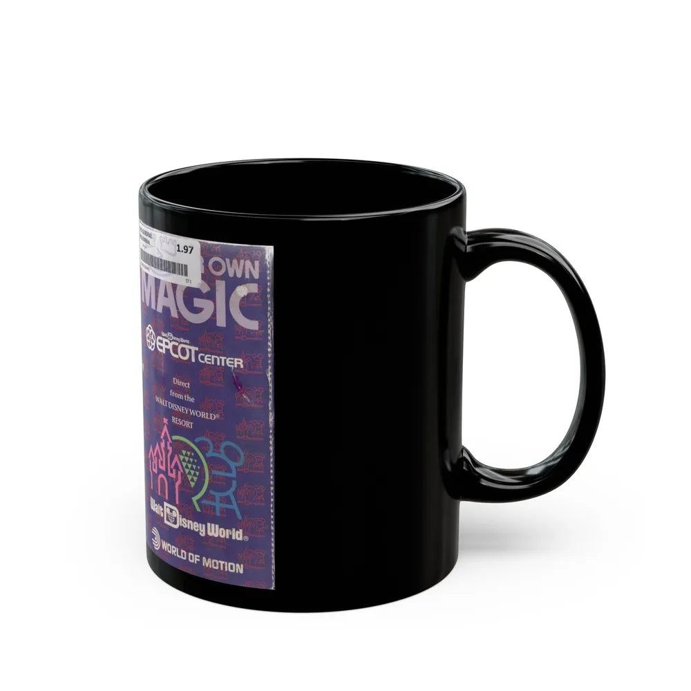 MAKE YOUR OWN MAGIC WALT DISNEY WORLDS EPCOT CENTER (VHS COVER) - Black Coffee Mug-Go Mug Yourself