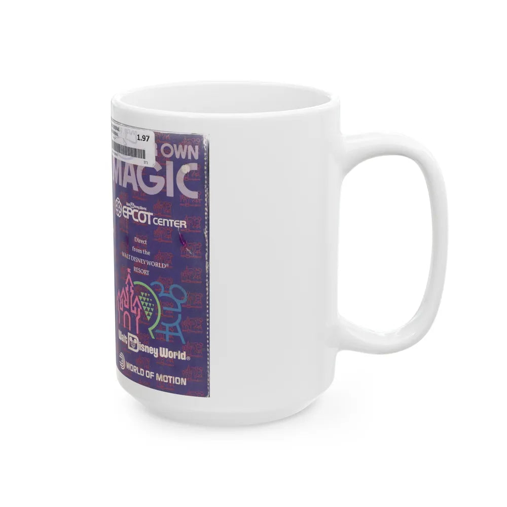 MAKE YOUR OWN MAGIC WALT DISNEY WORLDS EPCOT CENTER (VHS COVER) - White Coffee Mug-Go Mug Yourself