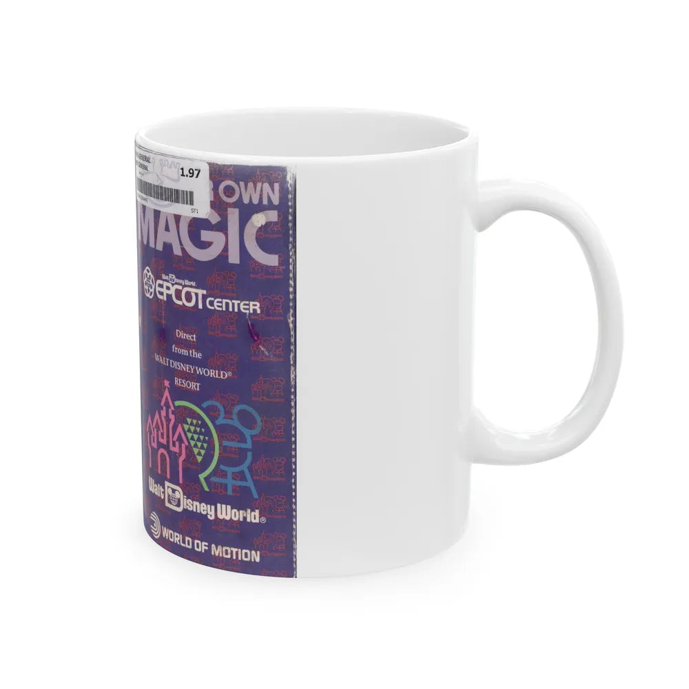 MAKE YOUR OWN MAGIC WALT DISNEY WORLDS EPCOT CENTER (VHS COVER) - White Coffee Mug-Go Mug Yourself