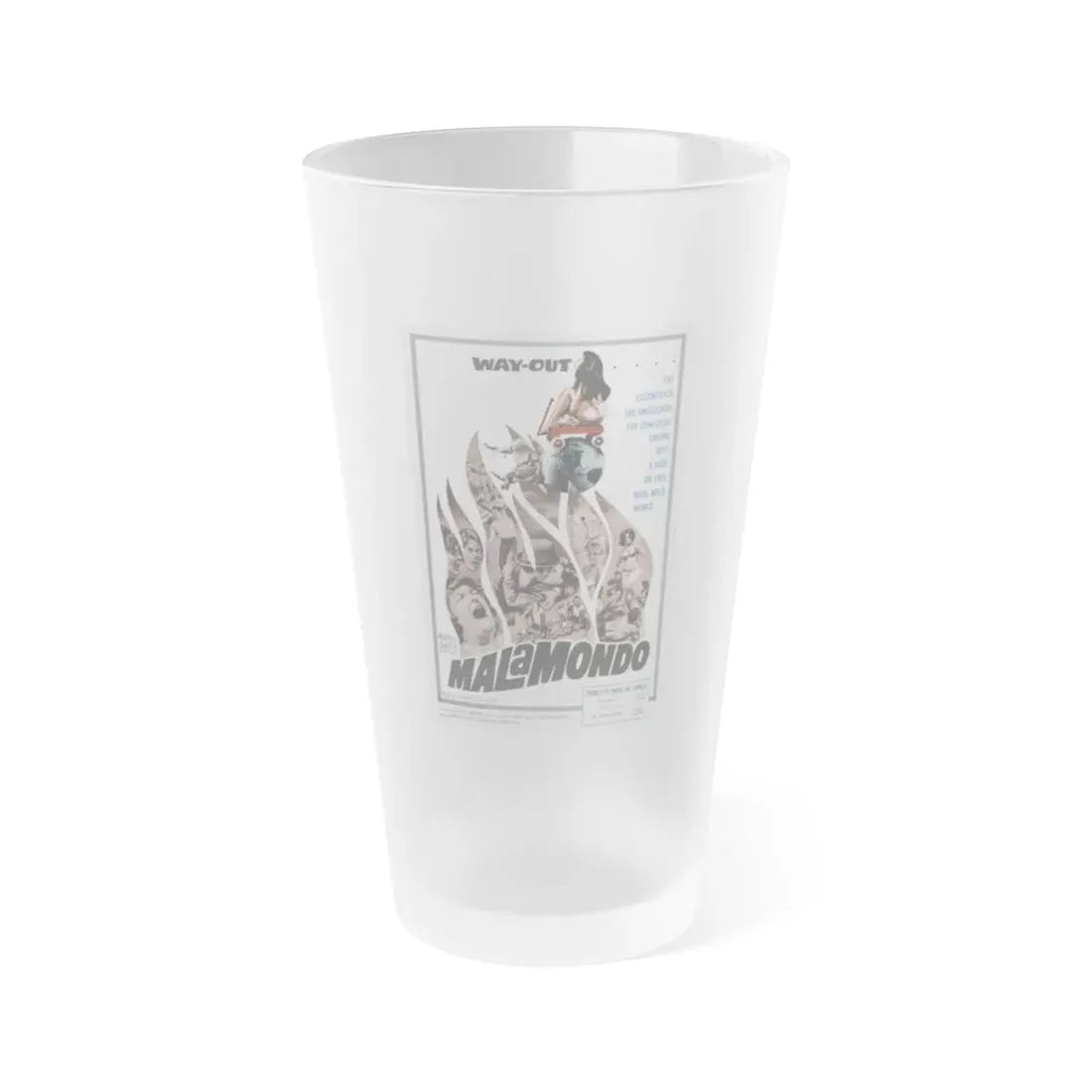 MALAMONDO 1964 Movie Poster - Frosted Pint Glass 16oz Default Title - Go Mug Yourself