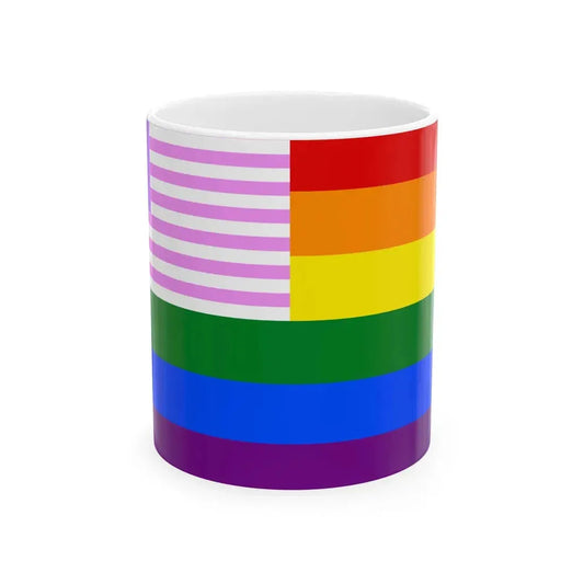 Malaysia Bisexual Rainbow Flag (Malaysia) White Coffee Mug 11oz - Go Mug Yourself