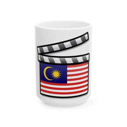 Malaysia film clapperboard (Malaysia) White Coffee Mug 15oz - Go Mug Yourself