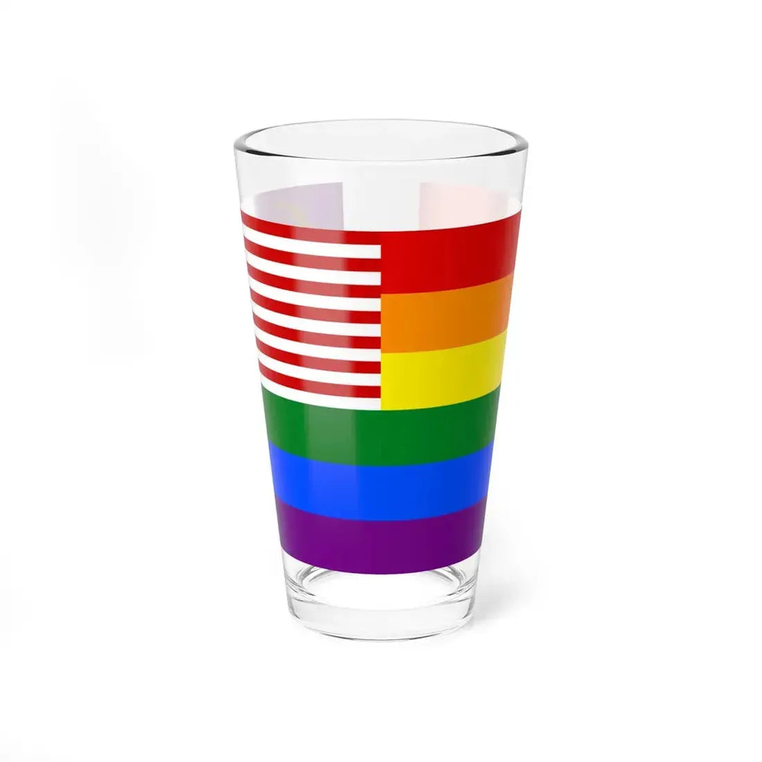 Malaysia Gay-pride Rainbow Flag (Malaysia) Pint Glass 16oz 16oz - Go Mug Yourself