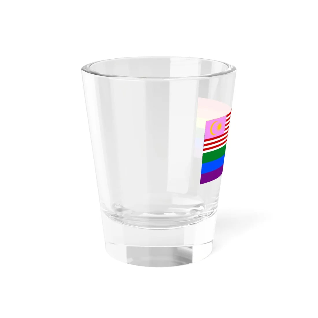 Malaysia Gay-pride Rainbow Flag (Malaysia) Shot Glass 1.5oz - Go Mug Yourself