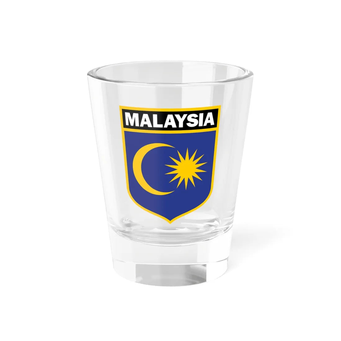 Malaysia national ice hockey team logo 2023 (Malaysia) Shot Glass 1.5oz 1.5oz - Go Mug Yourself