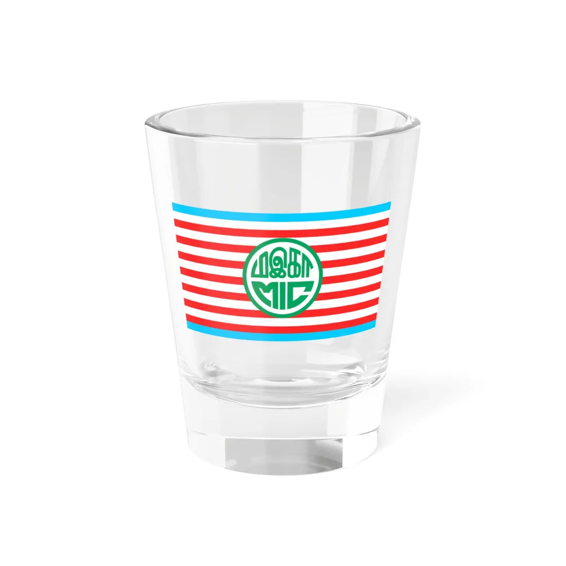 Malaysian Indian Congress Flag (Malaysia) Shot Glass 1.5oz 1.5oz - Go Mug Yourself