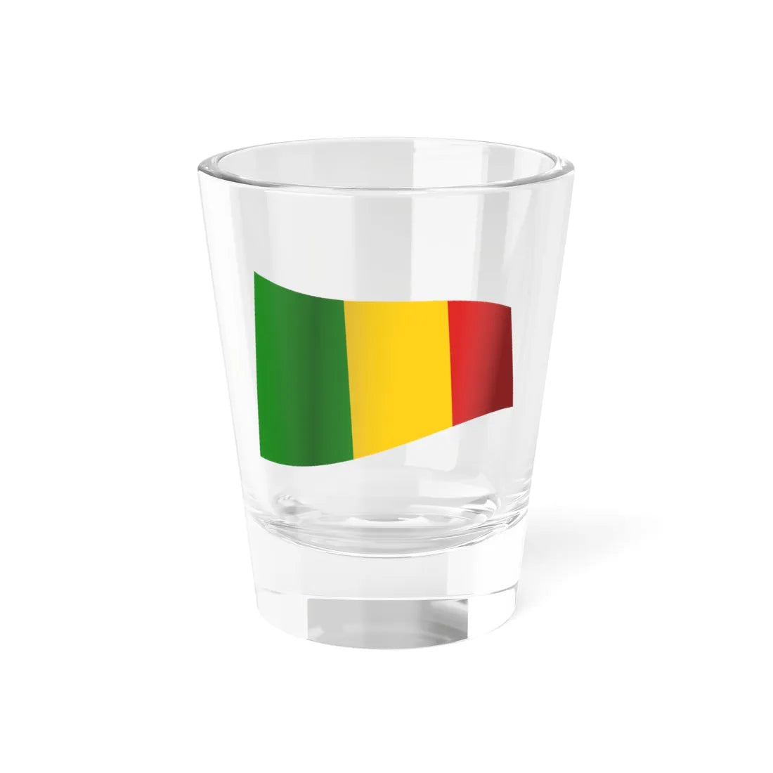Mali Flag - iconic waving (Mali) Shot Glass 1.5oz 1.5oz - Go Mug Yourself