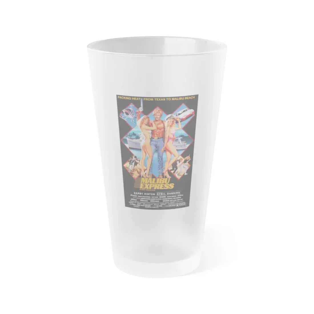 MALIBU EXPRESS 1985 Movie Poster - Frosted Pint Glass 16oz Default Title - Go Mug Yourself