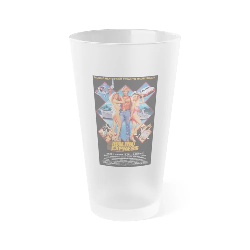 MALIBU EXPRESS 1985 Movie Poster - Frosted Pint Glass 16oz-Go Mug Yourself