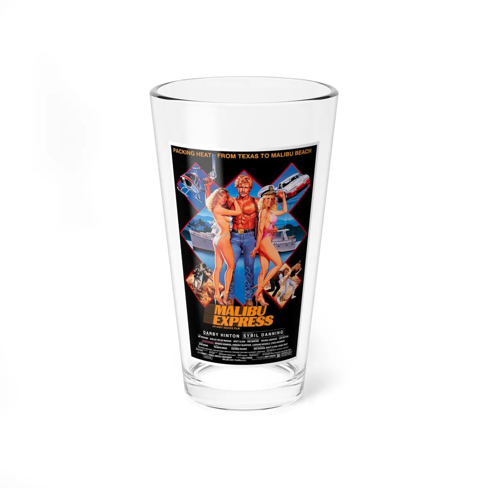 MALIBU EXPRESS 1985 Movie Poster - Pint Glass 16oz-16oz-Go Mug Yourself