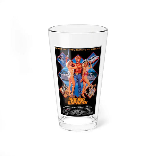 MALIBU EXPRESS 1985 Movie Poster - Pint Glass 16oz-16oz-Go Mug Yourself