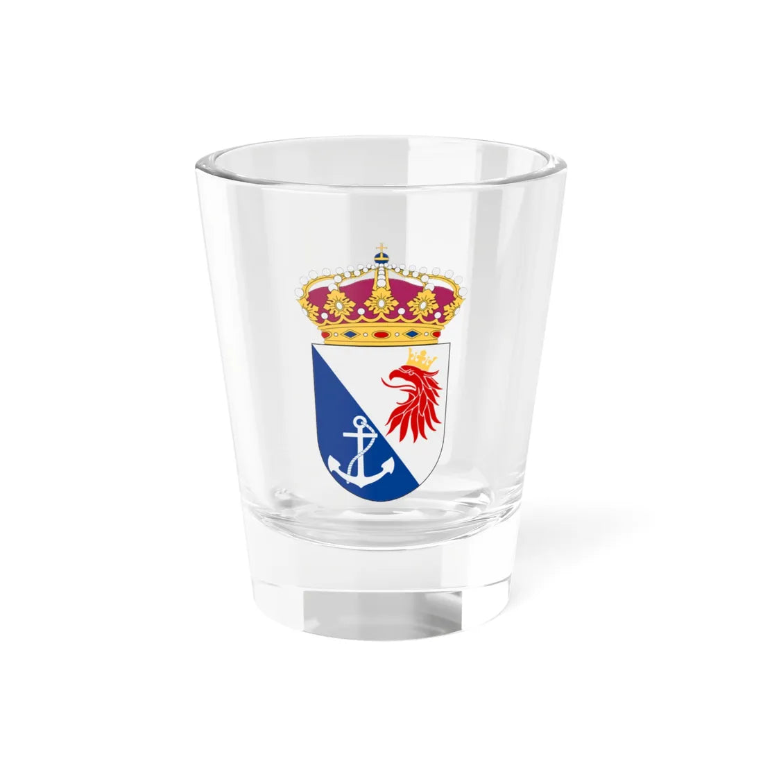 Malmö marina bevakningsområde vapen (Sweden) (Coat of Arms) Shot Glass 1.5oz 1.5oz - Go Mug Yourself