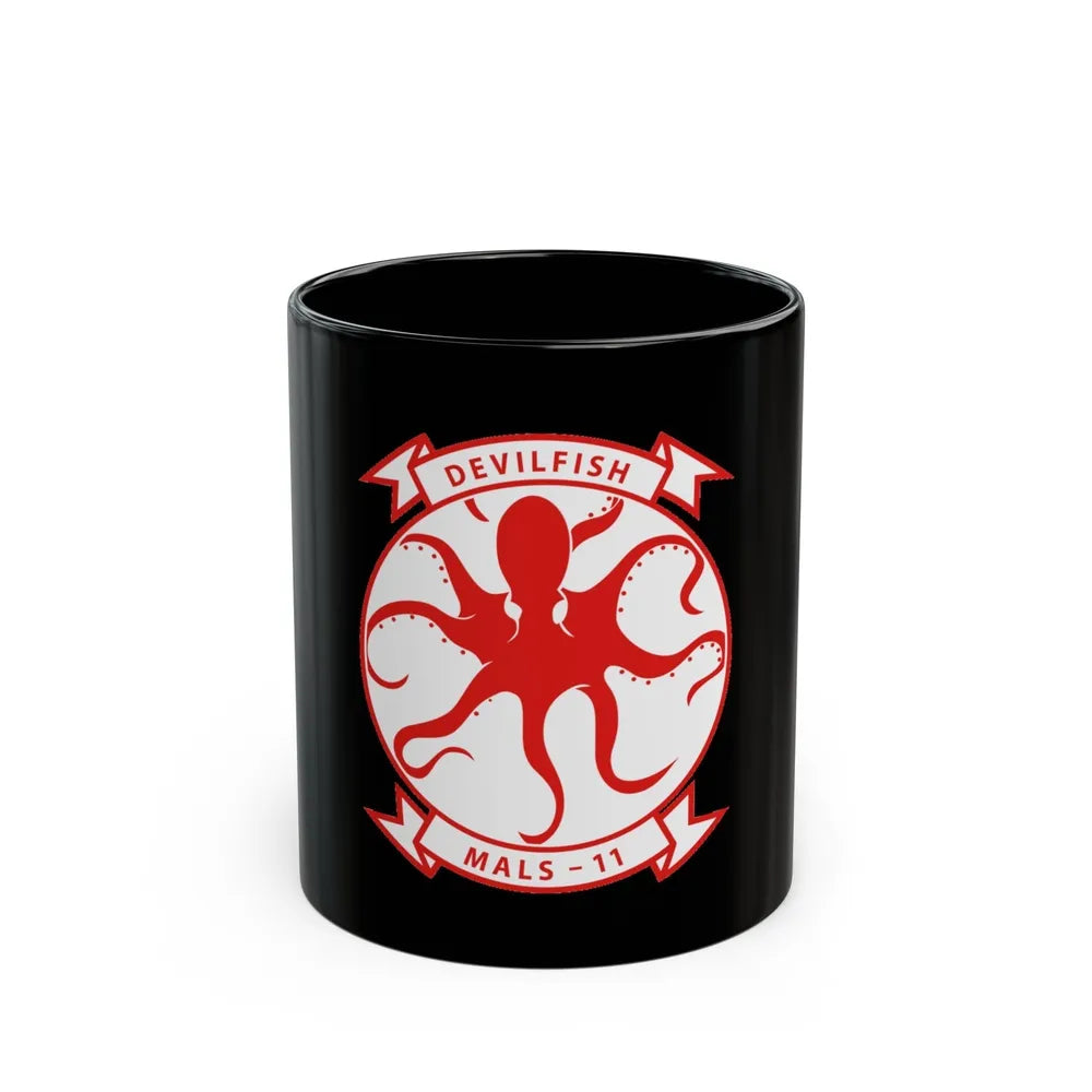 MALS 11 Devilfish 2 (USMC) Black Coffee Mug-11oz-Go Mug Yourself