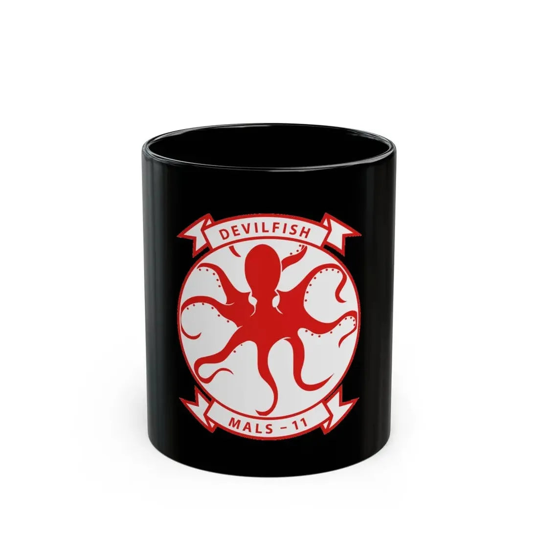 MALS 11 Devilfish 2 (USMC) Black Coffee Mug 11oz - Go Mug Yourself
