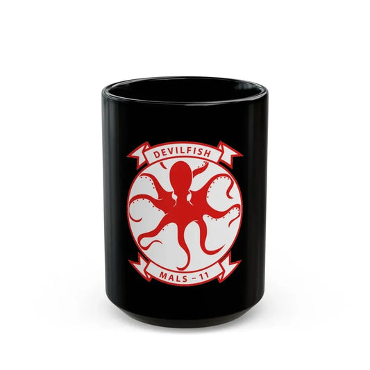 MALS 11 Devilfish 2 (USMC) Black Coffee Mug 15oz - Go Mug Yourself