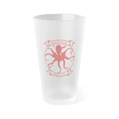 MALS 11 Devilfish 2 (USMC) Frosted Pint Glass 16oz Default Title - Go Mug Yourself