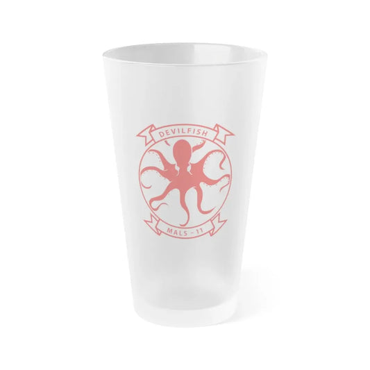 MALS 11 Devilfish 2 (USMC) Frosted Pint Glass 16oz Default Title - Go Mug Yourself