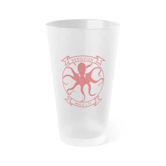 MALS 11 Devilfish 2 (USMC) Frosted Pint Glass 16oz-Go Mug Yourself