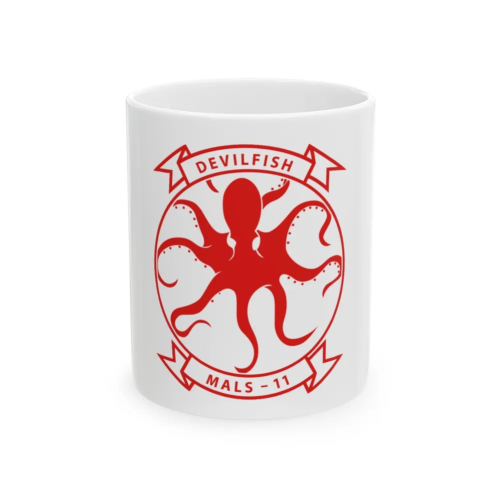 MALS 11 Devilfish 2 (USMC) White Coffee Mug-11oz-Go Mug Yourself