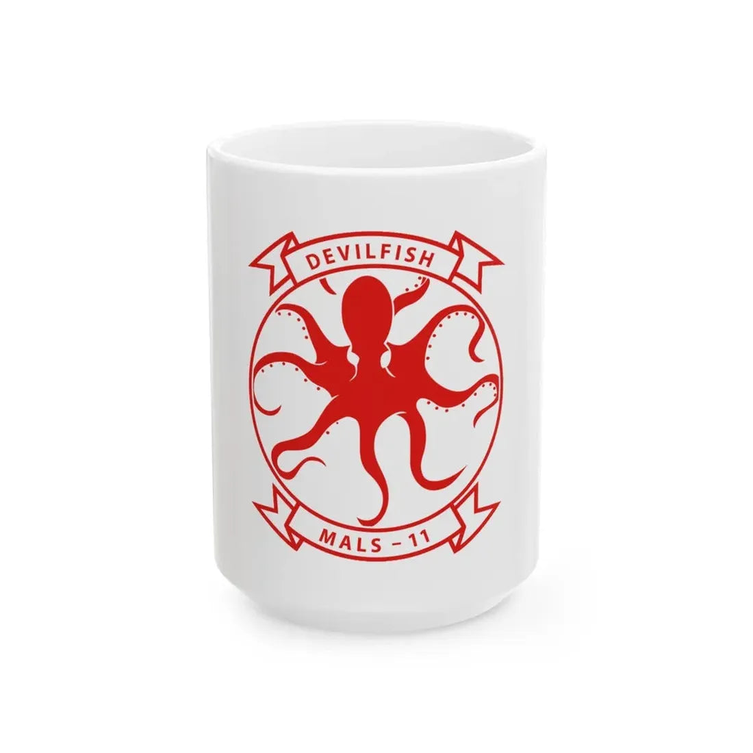 MALS 11 Devilfish 2 (USMC) White Coffee Mug 15oz - Go Mug Yourself
