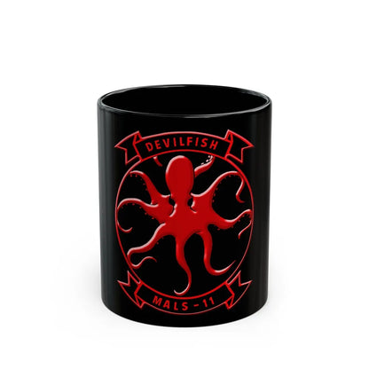 MALS 11 Devilfish (USMC) Black Coffee Mug-11oz-Go Mug Yourself