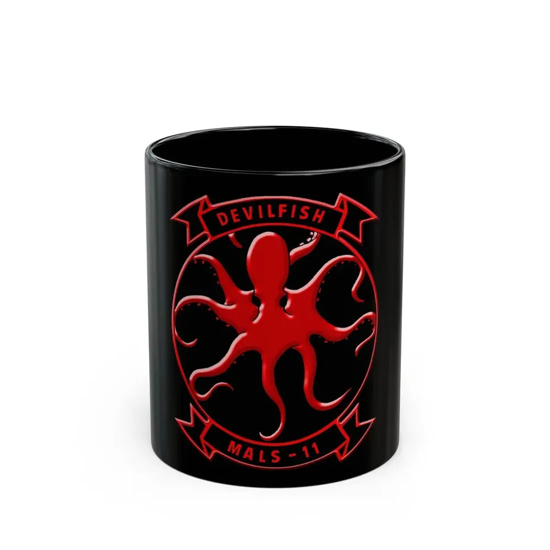 MALS 11 Devilfish (USMC) Black Coffee Mug 11oz - Go Mug Yourself