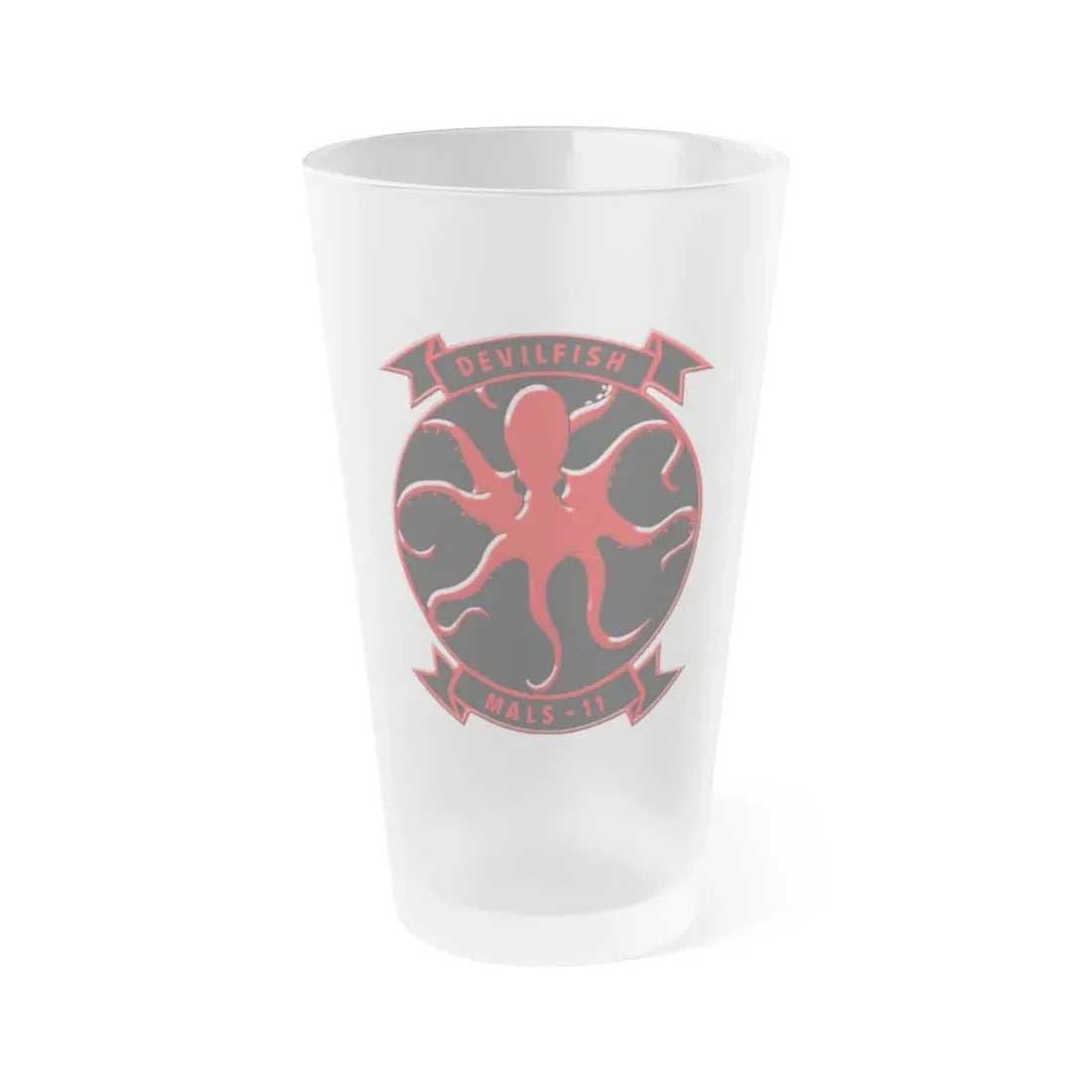 MALS 11 Devilfish (USMC) Frosted Pint Glass 16oz Default Title - Go Mug Yourself