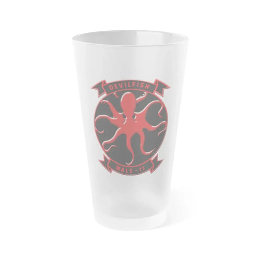 MALS 11 Devilfish (USMC) Frosted Pint Glass 16oz Default Title - Go Mug Yourself